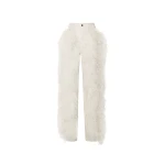 LAPOINTE Stretch Cotton Twill Denim Pant With Feathers - Ivory Pants - New York Luxury Fashion at Luxury Shoes 