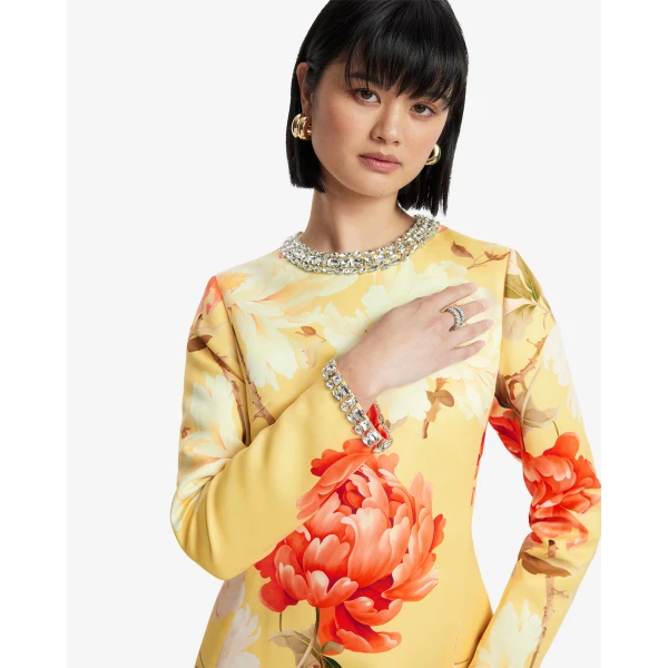 Leo Lin Aliza Embellished Long Sleeve Mini Dress - Leo Lin Dress - Australian Luxury Fashion - Shop at Luxury Shoes 