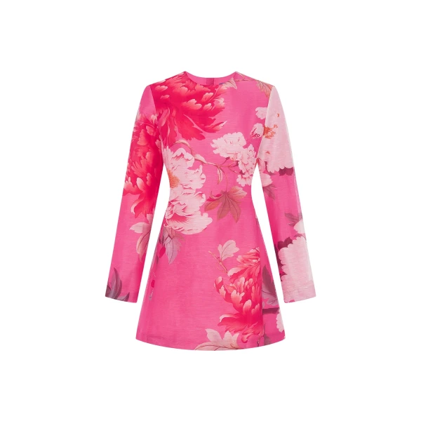 Leo Lin Aliza Long Sleeve Mini Dress - Leo Lin Dress - Australian Luxury Fashion - Shop at Luxury Shoes 
