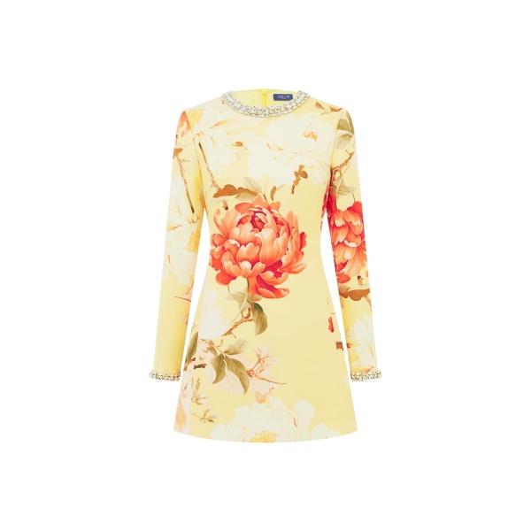 Leo Lin Aliza Embellished Long Sleeve Mini Dress - Leo Lin Dress - Australian Luxury Fashion - Shop at Luxury Shoes 