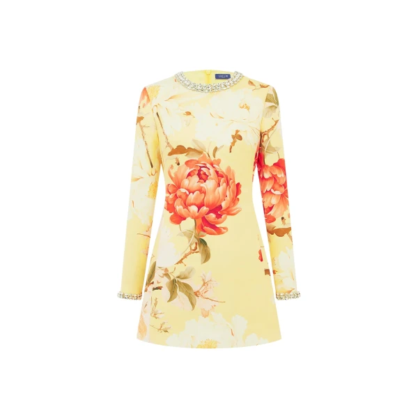Leo Lin Aliza Embellished Long Sleeve Mini Dress - Leo Lin Dress - Australian Luxury Fashion - Shop at Luxury Shoes 