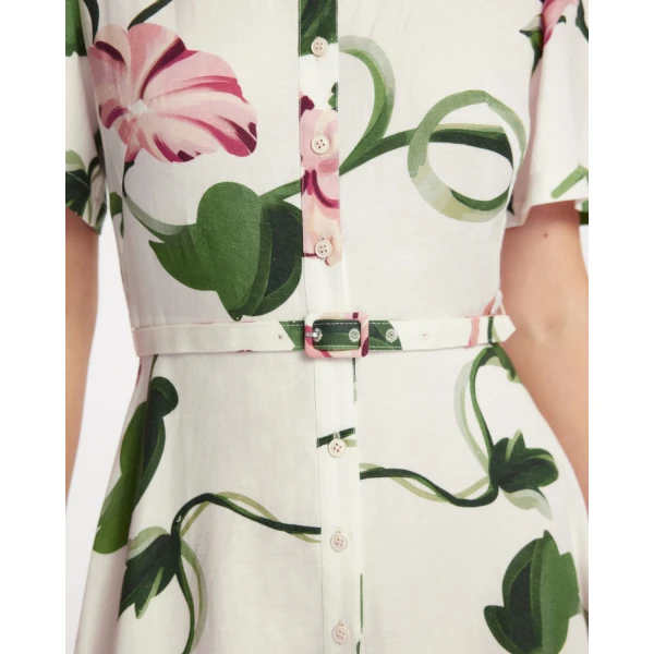 Leo Lin Becca Short Sleeve Midi Dress - Leo Lin Dress - Australian Luxury Fashion - Shop at Luxury Shoes 