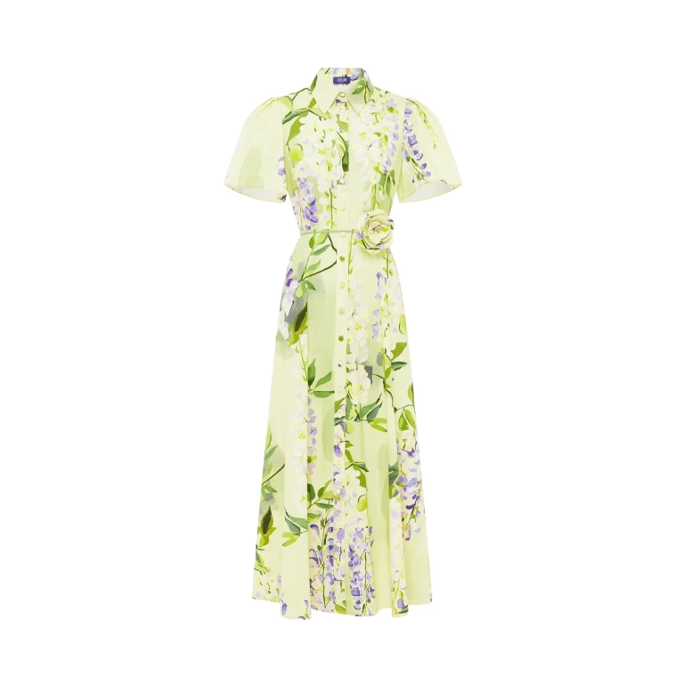 Leo Lin Bianca Short Sleeve Midi Dress - Leo Lin Dress - Australian Luxury Fashion - Shop at Luxury Shoes 