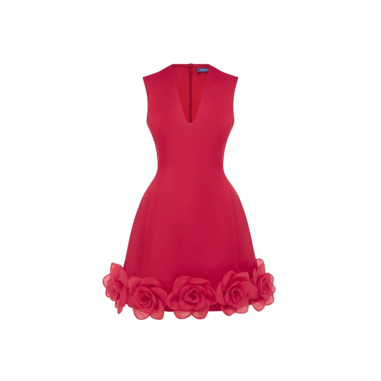 Leo Lin Bree V Neck Mini Dress - Leo Lin Dress - Australian Luxury Fashion - Shop at Luxury Shoes 