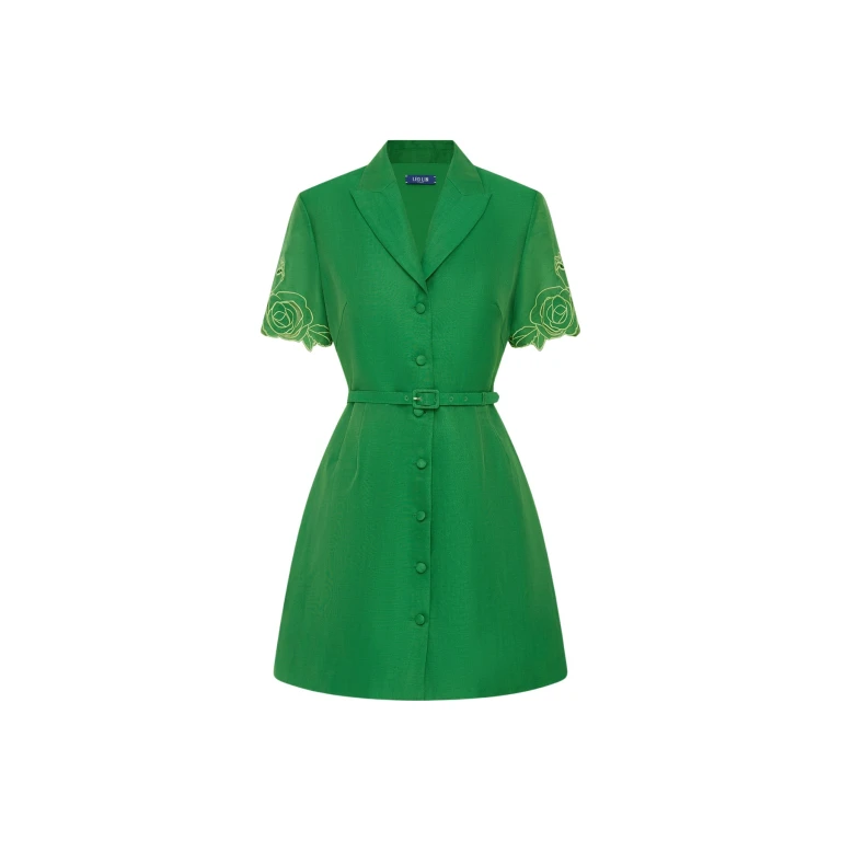 Leo Lin Brigitte Appliqué Mini Dress - Leo Lin Dress - Australian Luxury Fashion - Shop at Luxury Shoes 