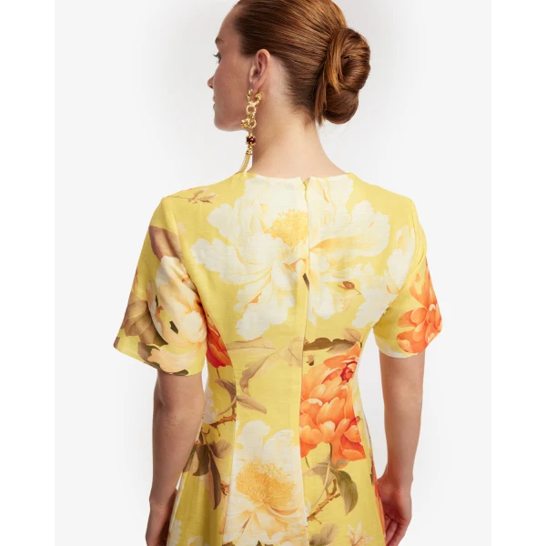 Leo Lin Caroline Short Sleeve Midi Dress - Leo Lin Dress - Australian Luxury Fashion - Shop at Luxury Shoes 
