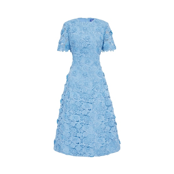 Leo Lin Caroline Lace Short Sleeves Midi Dress - Leo Lin Dress - Australian Luxury Fashion - Shop at Luxury Shoes 