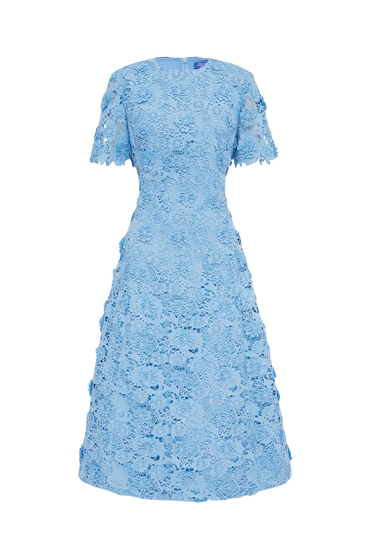Leo Lin Caroline Lace Short Sleeves Midi Dress