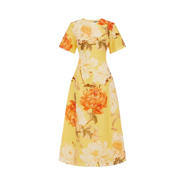 Leo Lin Caroline Short Sleeve Midi Dress - Leo Lin Dress - Australian Luxury Fashion - Shop at Luxury Shoes 