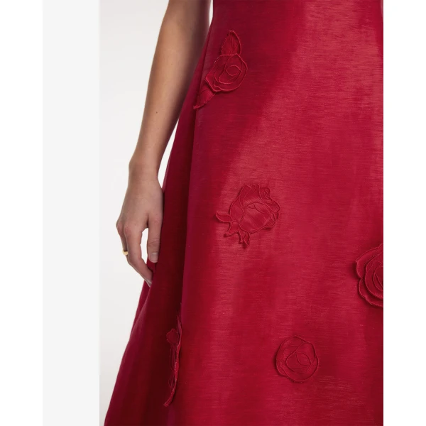 Leo Lin Cleo Appliqué Sleeveless Midi Dress - Leo Lin Dress - Australian Luxury Fashion - Shop at Luxury Shoes 