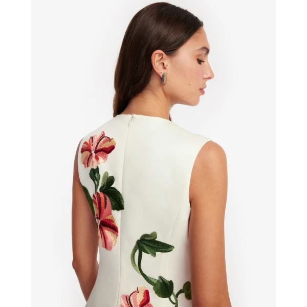 Leo Lin Cleo Appliqué Sleeveless Midi Dress - Leo Lin Dress - Australian Luxury Fashion - Shop at Luxury Shoes 