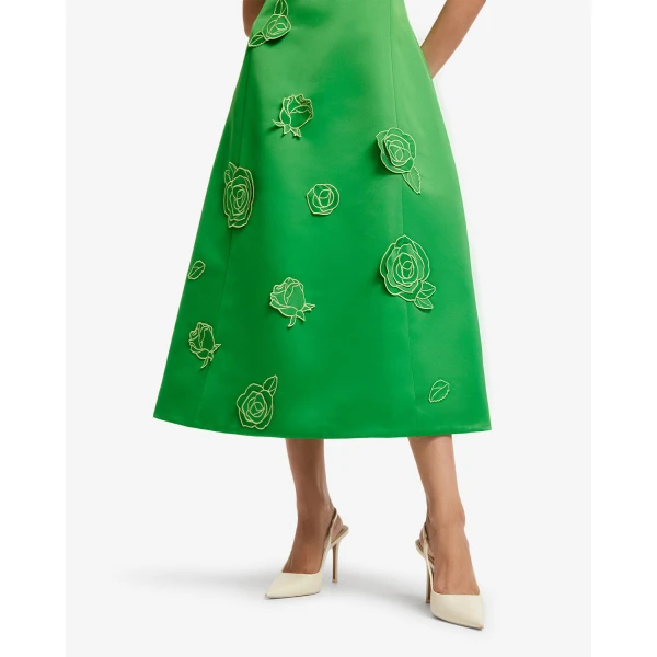 Leo Lin Cleo Appliqué Sleeveless Midi Dress - Leo Lin Dress - Australian Luxury Fashion - Shop at Luxury Shoes 