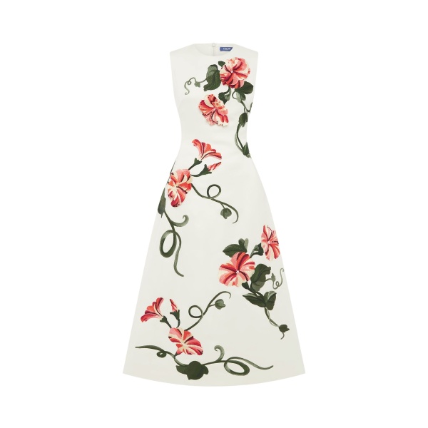 Leo Lin Cleo Appliqué Sleeveless Midi Dress - Leo Lin Dress - Australian Luxury Fashion - Shop at Luxury Shoes 
