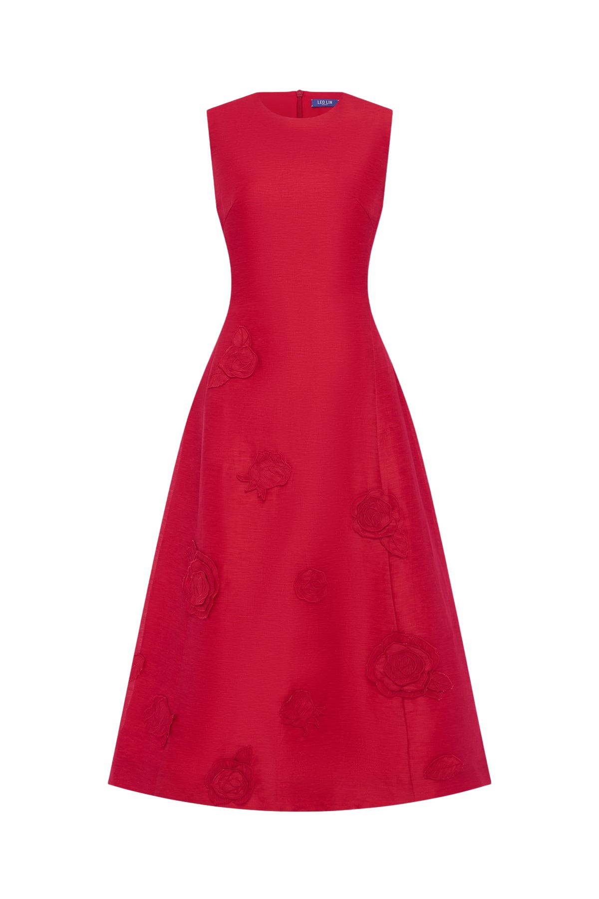 Leo Lin Cleo Appliqué Sleeveless Midi Dress