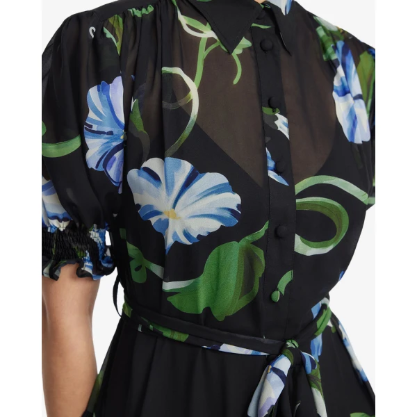 Leo Lin Ellie Bishop Sleeve Midi Dress - Leo Lin Dress - Australian Luxury Fashion - Shop at Luxury Shoes 