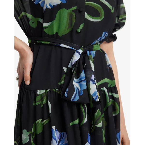 Leo Lin Ellie Bishop Sleeve Midi Dress - Leo Lin Dress - Australian Luxury Fashion - Shop at Luxury Shoes 
