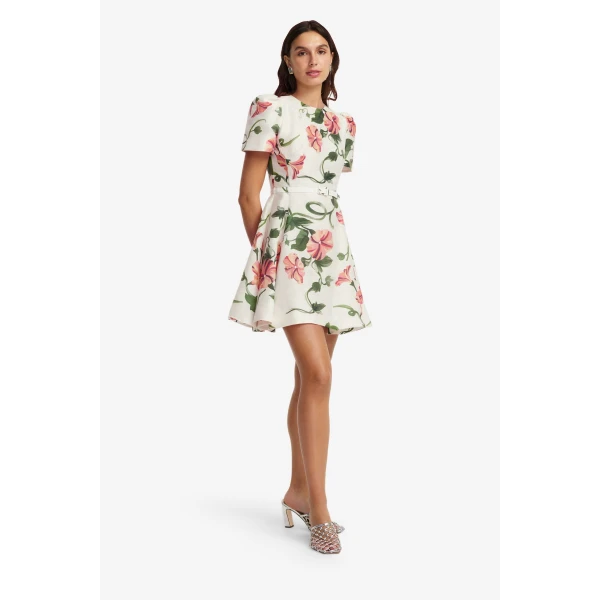 Leo Lin Elyse Short Sleeve Mini Dress - Leo Lin Dress - Australian Luxury Fashion - Shop at Luxury Shoes 