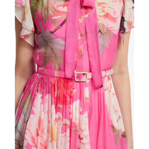Leo Lin Grace Flutter Sleeve Midi Dress - Leo Lin Dress - Australian Luxury Fashion - Shop at Luxury Shoes 