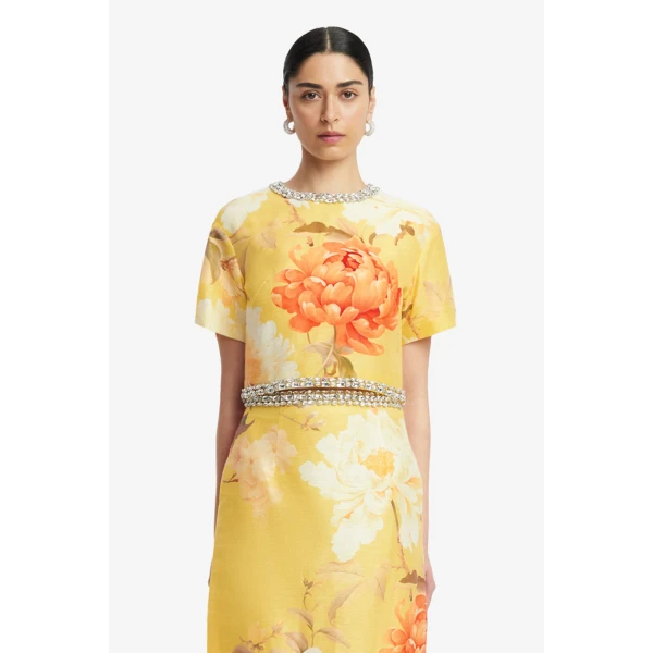 Leo Lin Indie Embellished Sleeve Top - Leo Lin Dress - Australian Luxury Fashion - Shop at Luxury Shoes 