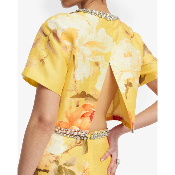 Leo Lin Indie Embellished Sleeve Top - Leo Lin Dress - Australian Luxury Fashion - Shop at Luxury Shoes 