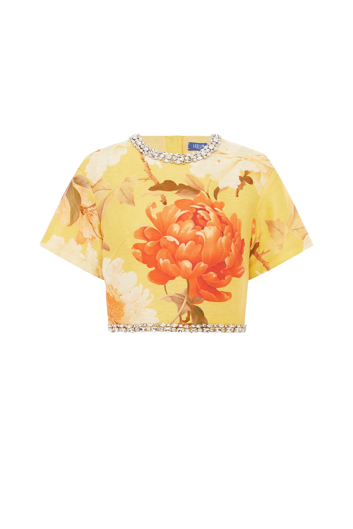 Leo Lin Indie Embellished Sleeve Top
