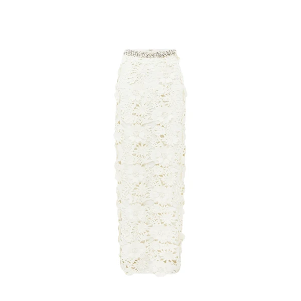 Leo Lin Kyra Embellished Lace Maxi Skirt - Leo Lin Dress - Australian Luxury Fashion - Shop at Luxury Shoes 