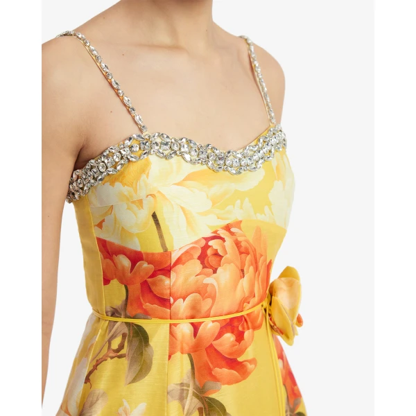 Leo Lin Mariela Embellished Midi Dress - Leo Lin Dress - Australian Luxury Fashion - Shop at Luxury Shoes 