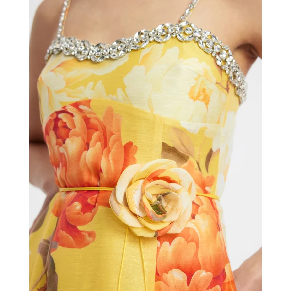 Leo Lin Mariela Embellished Midi Dress - Leo Lin Dress - Australian Luxury Fashion - Shop at Luxury Shoes 