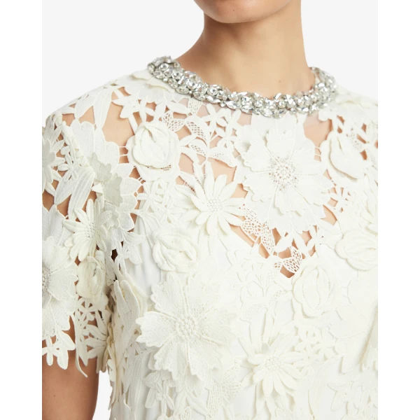 Leo Lin Sheridan Embellished Lace Midi Dress - Leo Lin Dress - Australian Luxury Fashion - Shop at Luxury Shoes 