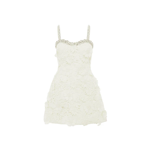 Leo Lin Sophia Embellished Lace Mini Dress - Leo Lin Dress - Australian Luxury Fashion - Shop at Luxury Shoes 