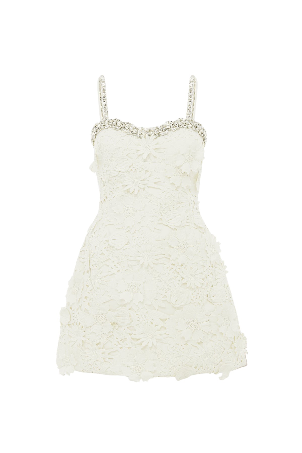 Leo Lin Sophia Embellished Lace Mini Dress