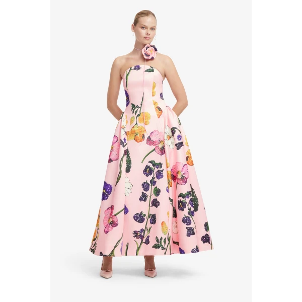 Leo Lin Violet Bustier Maxi Dress - Leo Lin Dress - Australian Luxury Fashion - Shop at Luxury Shoes 