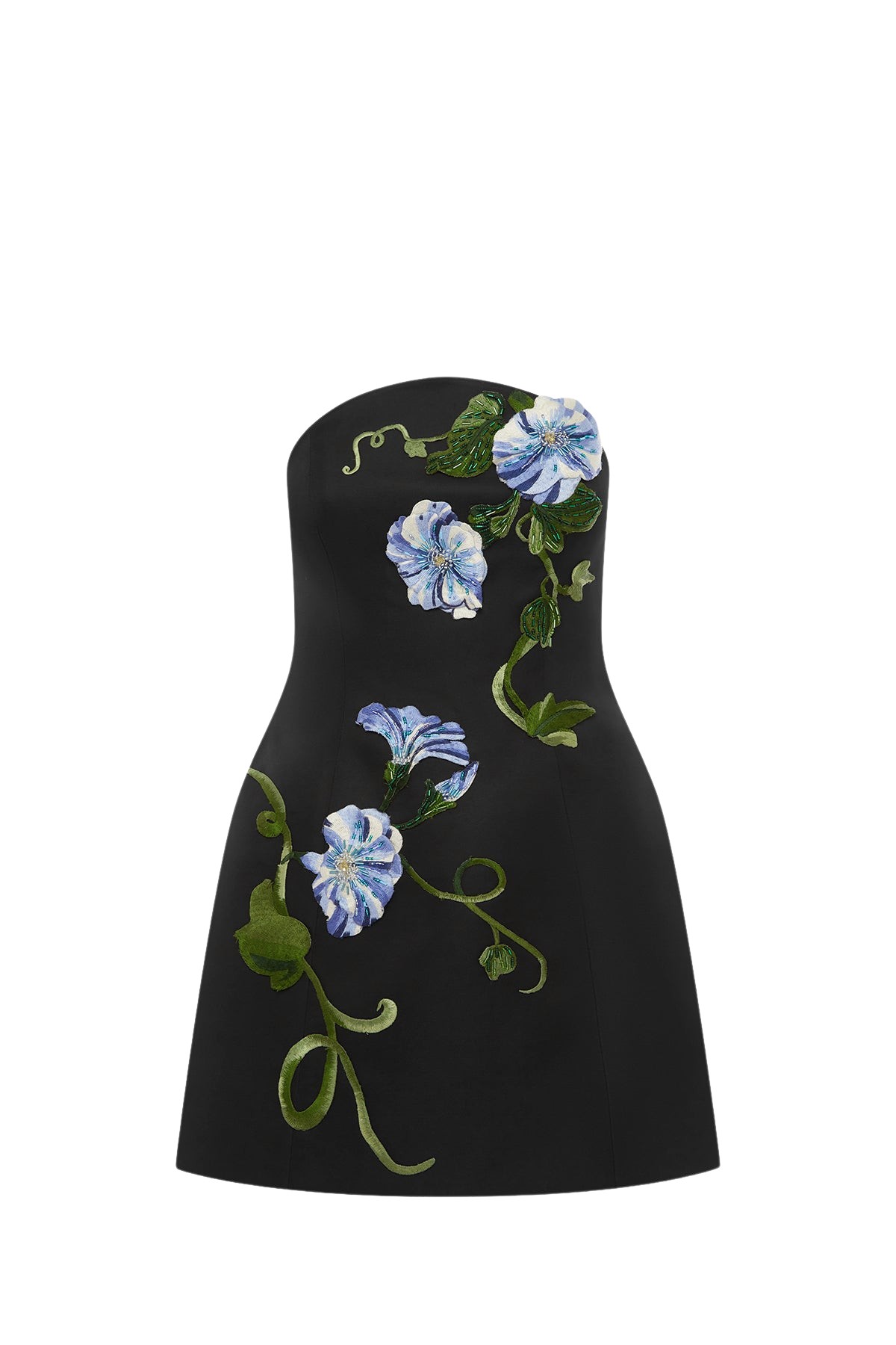 Leo Lin Zaria Appliqué Floral Bustier Mini Dress