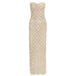 Oscar de la Renta Mother of Pearl Embroidered Column Gown - Dresses - American Luxury Evening Wear at Luxury Shoes 