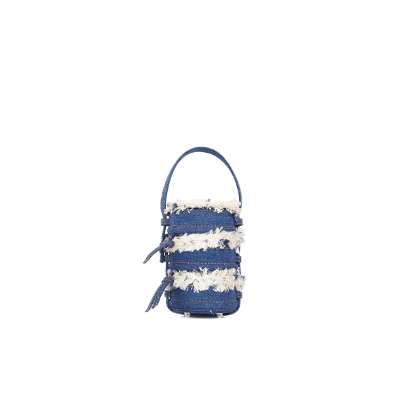 Nasha Mekraksavanich Baby Pinto | Bleached Denim - Nasha Blue - Architectural Luxury Bag at Luxury Shoes 