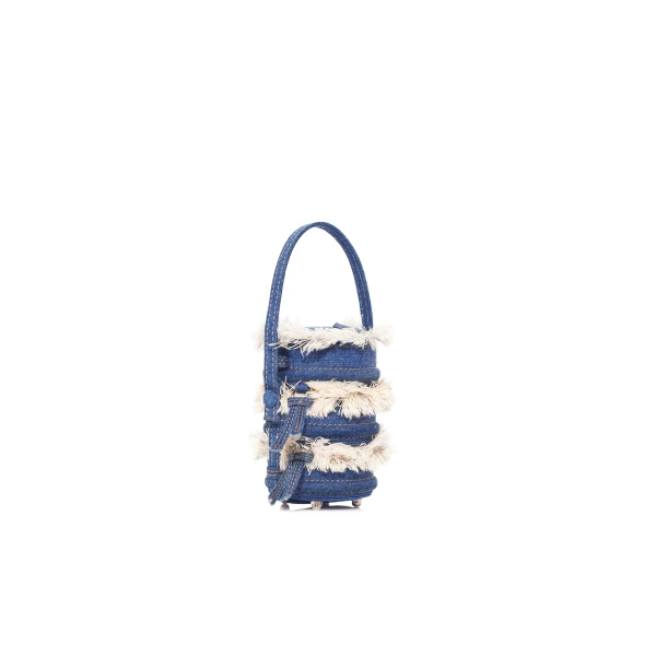 Nasha Mekraksavanich Baby Pinto | Bleached Denim - Nasha Blue - Architectural Luxury Bag at Luxury Shoes 