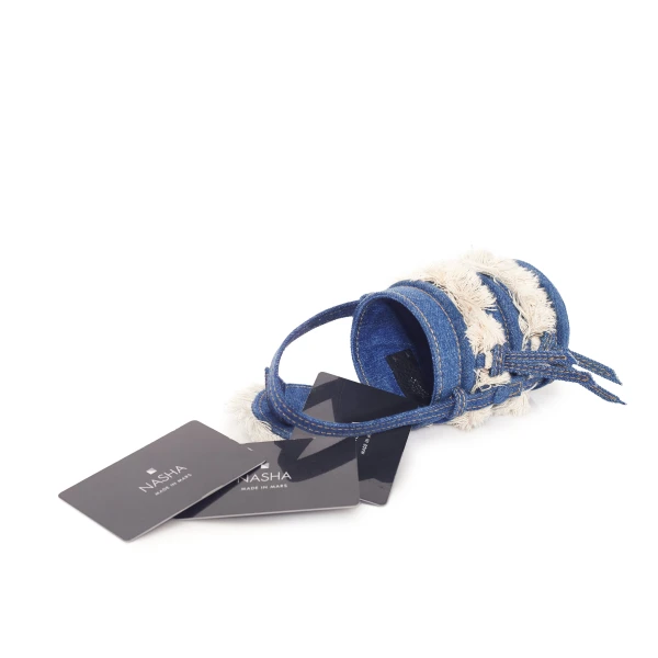 Nasha Mekraksavanich Baby Pinto | Bleached Denim - Nasha Blue - Architectural Luxury Bag at Luxury Shoes 