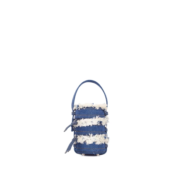 Nasha Mekraksavanich Baby Pinto | Bleached Denim - Nasha Blue - Architectural Luxury Bag at Luxury Shoes 