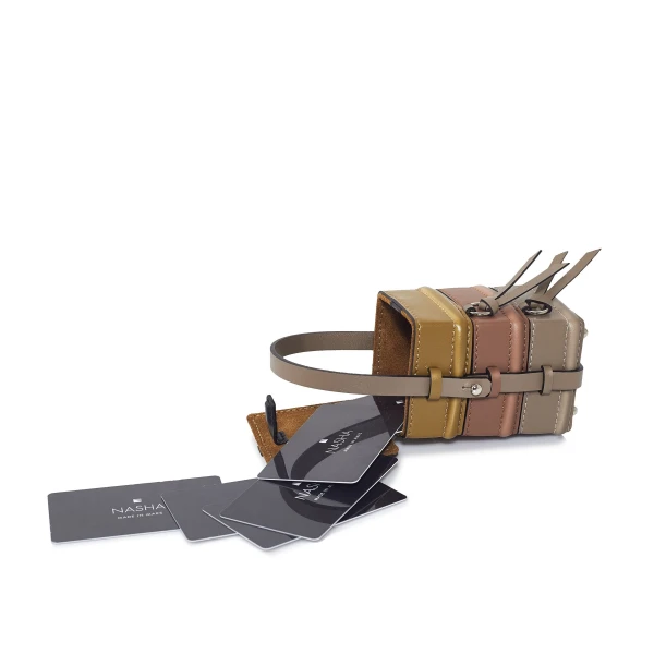 Nasha Mekraksavanich Baby Pinto Cube | Artichoke - Nasha Multicolour - Architectural Luxury Bag at Luxury Shoes 