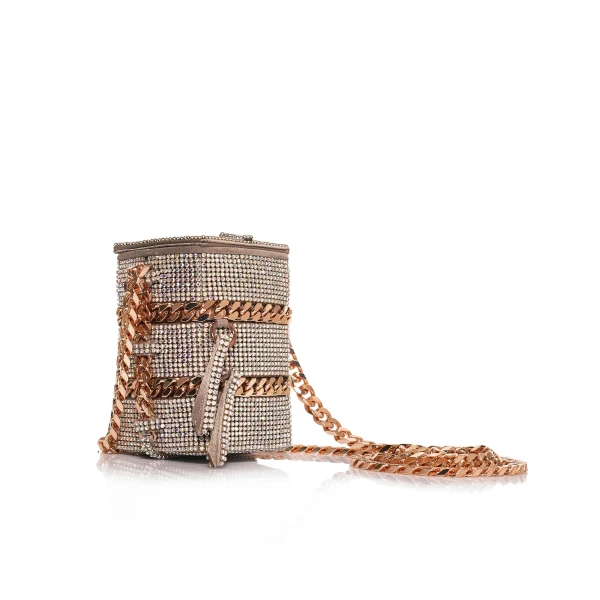Nasha Mekraksavanich Baby Pinto Cube | Lure Crystal - Nasha Silver - Architectural Luxury Bag at Luxury Shoes 
