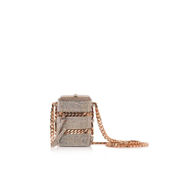 Nasha Mekraksavanich Baby Pinto Cube | Lure Crystal - Nasha Silver - Architectural Luxury Bag at Luxury Shoes 