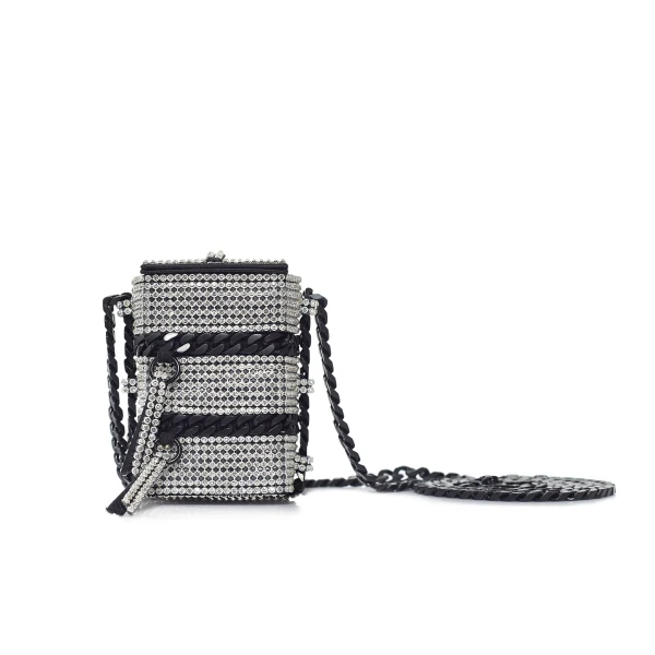 Nasha Mekraksavanich Baby Pinto Cube | Silver Crystal - Nasha Silver - Architectural Luxury Bag at Luxury Shoes 
