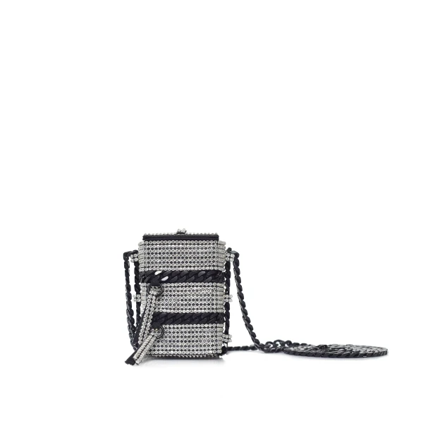 Nasha Mekraksavanich Baby Pinto Cube | Silver Crystal - Nasha Silver - Architectural Luxury Bag at Luxury Shoes 