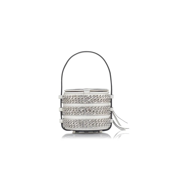 Nasha Mekraksavanich Baby Pinto Play | Disco Chain - Nasha White - Architectural Luxury Bag at Luxury Shoes 