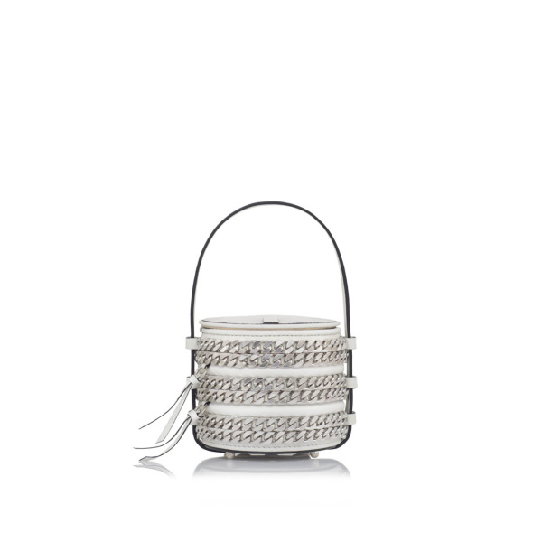 Nasha Mekraksavanich Baby Pinto Play | Disco Chain - Nasha White - Architectural Luxury Bag at Luxury Shoes 
