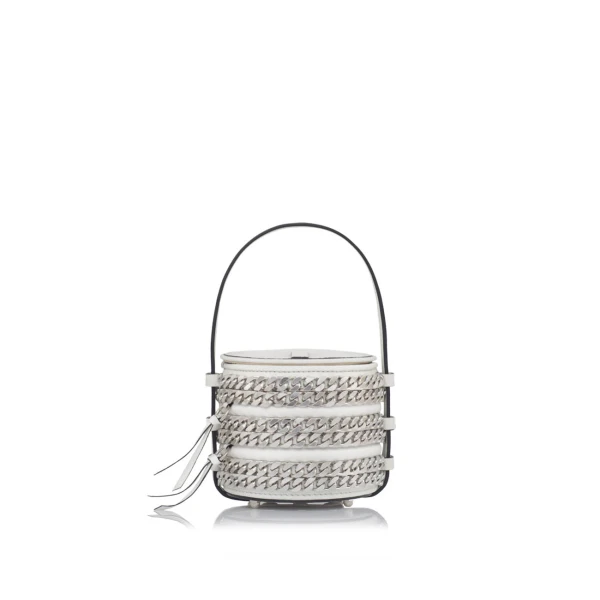Nasha Mekraksavanich Baby Pinto Play | Disco Chain - Nasha White - Architectural Luxury Bag at Luxury Shoes 