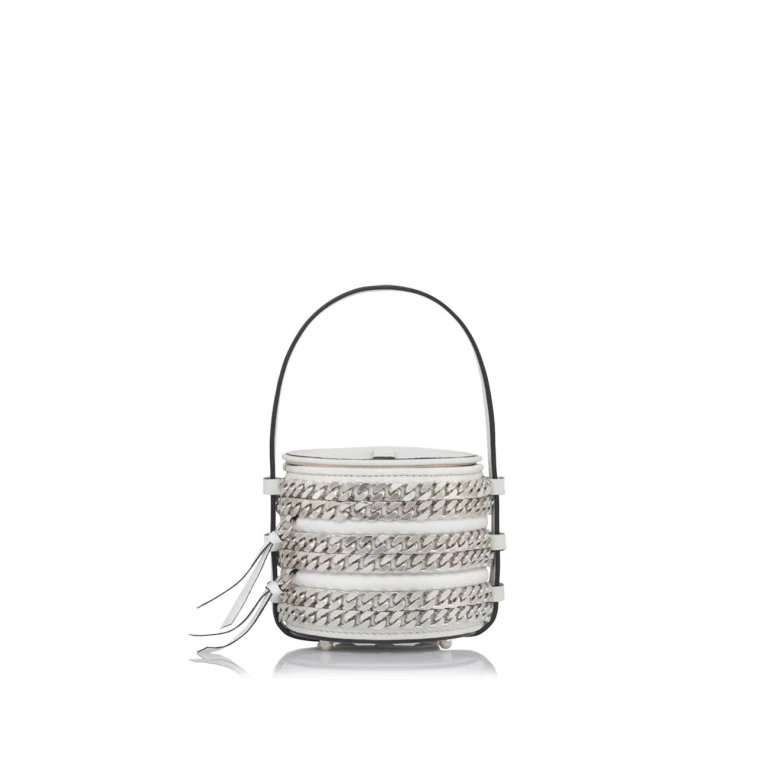 Nasha Mekraksavanich Baby Pinto Play | Disco Chain - Nasha White - Architectural Luxury Bag at Luxury Shoes 