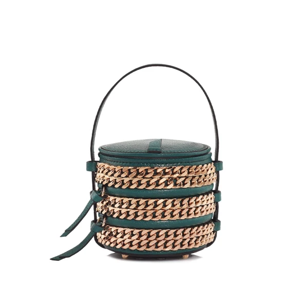 Nasha Mekraksavanich Baby Pinto Play | Jade Chain - Nasha Green - Architectural Luxury Bag at Luxury Shoes 