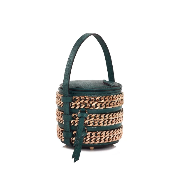 Nasha Mekraksavanich Baby Pinto Play | Jade Chain - Nasha Green - Architectural Luxury Bag at Luxury Shoes 