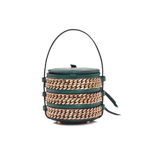 Nasha Mekraksavanich Baby Pinto Play | Jade Chain - Nasha Green - Architectural Luxury Bag at Luxury Shoes 
